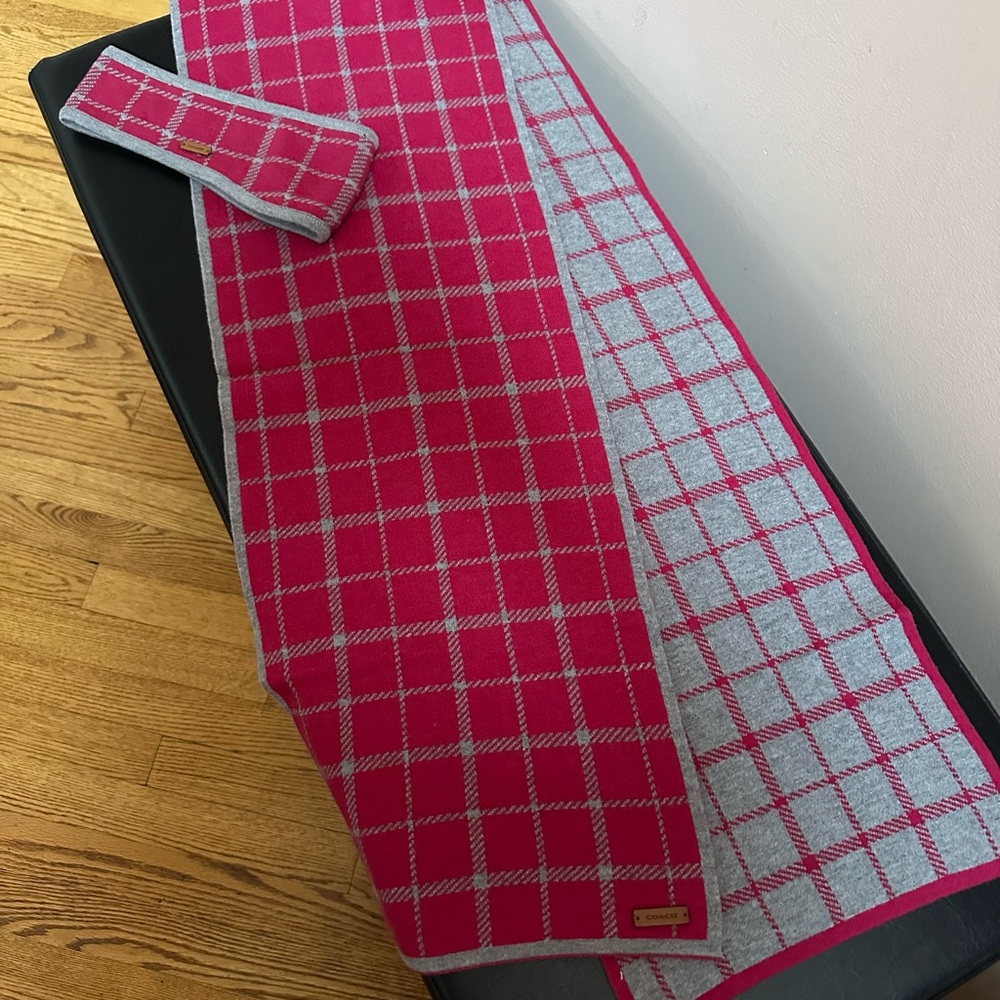 Coach scarf and headband set